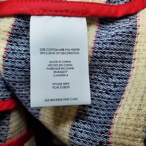 Cabi Cruise Tweed Blazer #5094 Nautical Striped Jacket Womens size 6 - Picture 10 of 12